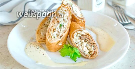 Блины с курицей и яйцом