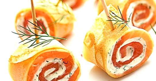 Блины с лососем