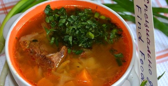 Щи из свежей капусты с репой