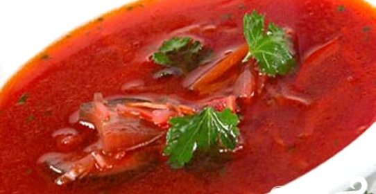 Борщ с баклажанами