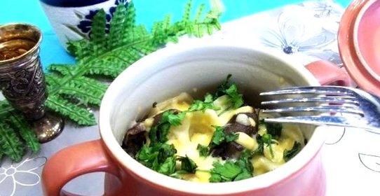 Пельмени, запеченные с грибами