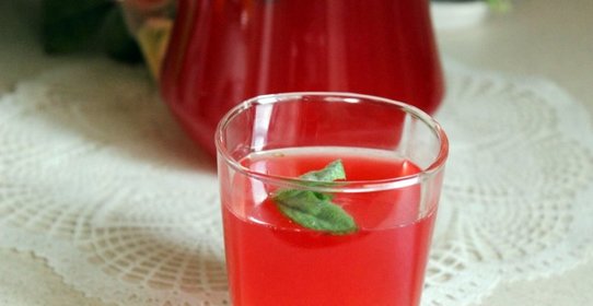 Калиновый морс с мятой