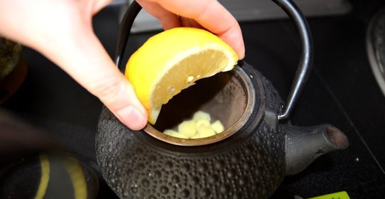 Имбирный чай с лимоном