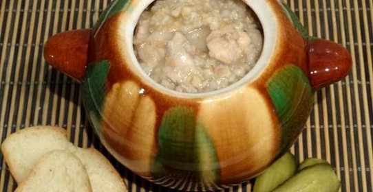 Каша овсяная с курицей