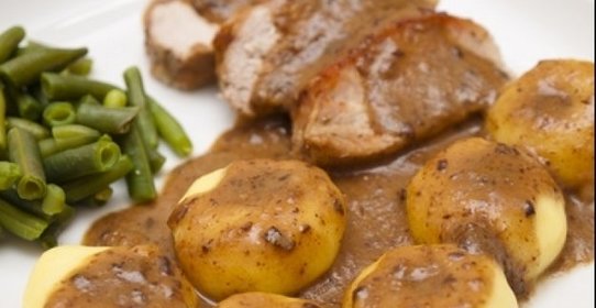 Картофельные клецки со свининой