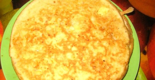 блины с яблочным припеком