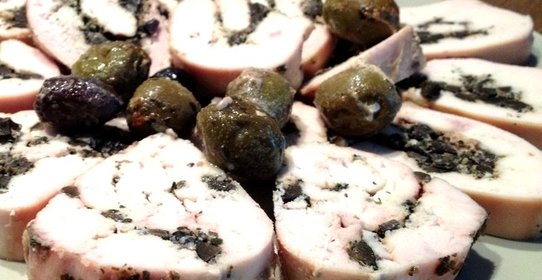 Куриные рулеты с оливками