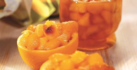 Персиковое варенье с апельсинами