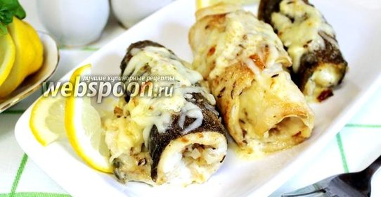 Рулетики из палтуса с тмином