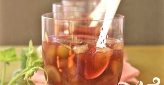 Гранатовое желе с виноградом