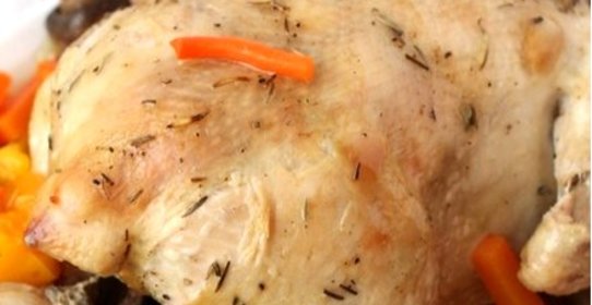 Курица с овощами в рукаве в духовке