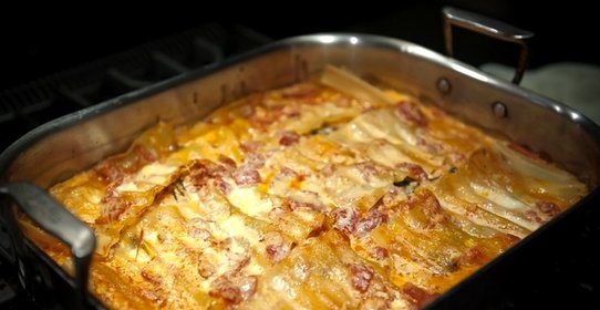 Лазанья с ветчиной