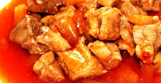 Свинина под кисло-сладким соусом