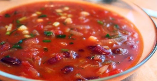 Суп с фасолью и капустой