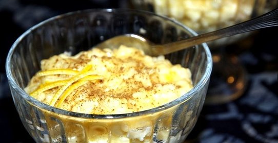 Пудинг рисовый с вином