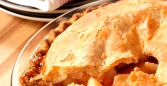 Французский яблочный пирог с карамелью