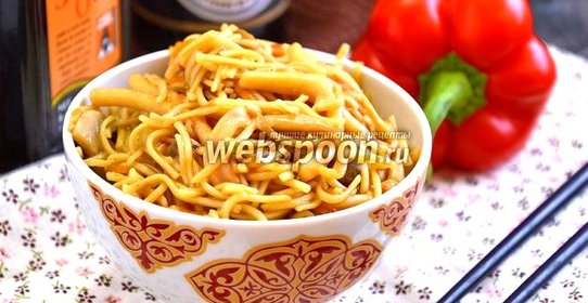 Кальмары с лапшой