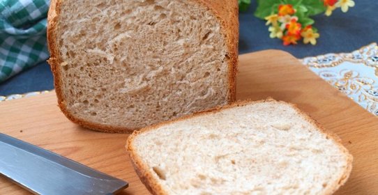 Белый хлеб с пшеничными отрубями в хлебопечке
