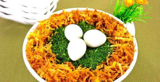 Салат «Гнездо глухаря»