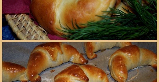 Рогалики с сыром фета и зеленью