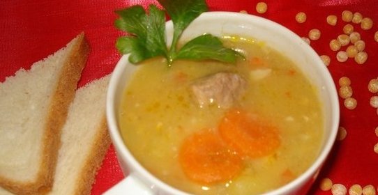 Гороховый суп с мясом в мультиварке