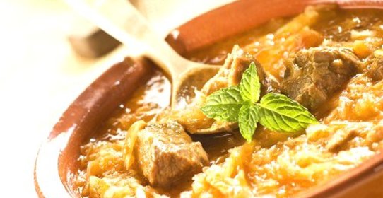 Капуста, тушенная с мясом