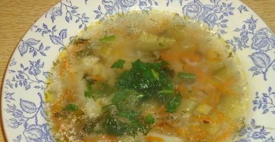 Рассольник с рисом веготорианский