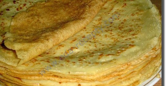 Ажурные тонкие блины на молоке и кефире