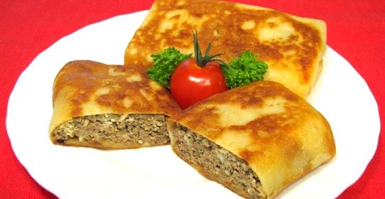 Блины, фаршированные печенью