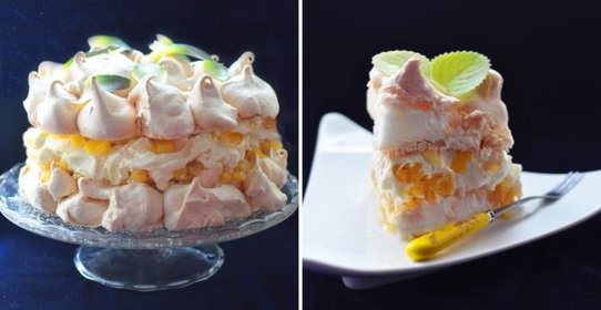 Невесомый торт-безе «Пина Колада»