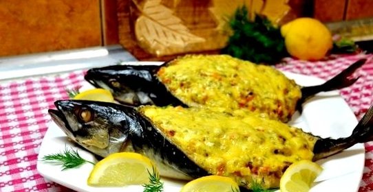 Рыба, запеченная с рисом