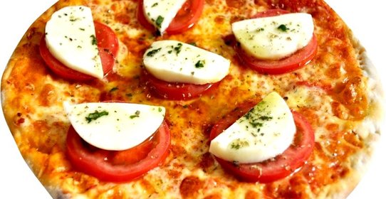 Пицца с томатами и сыром