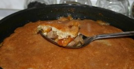 Баранина с абрикосами под миндальной корочкой