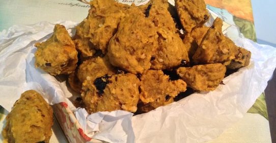 Тыквенное печенье с черносливом и грецким орехом