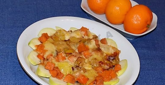 Запечённая тыква с сыром