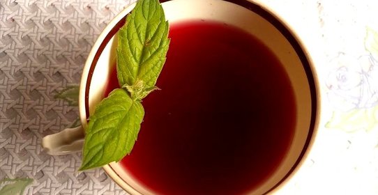 Виноградный компот с мятой