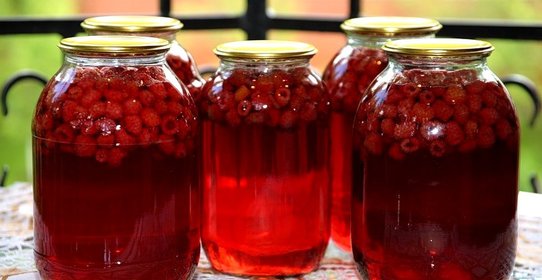 Компот из малины на зиму