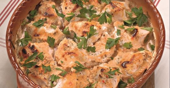 Курица с голубым сыром