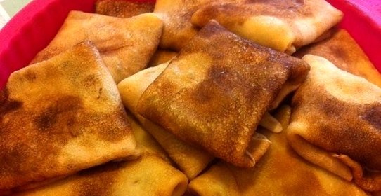 Блины с сыром и зеленью