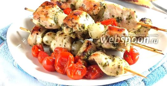 Куриный шашлык в духовке на шпажках