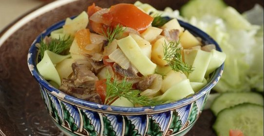 Лагман на укропном настое