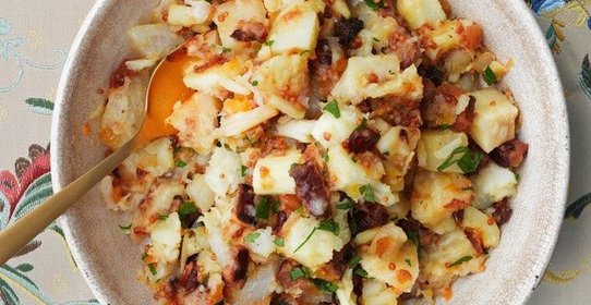 Овощи с беконом