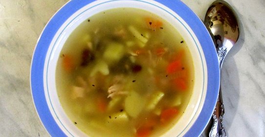 Куриный суп с фасолью