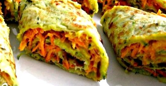 Кабачковые блинчики с начинкой
