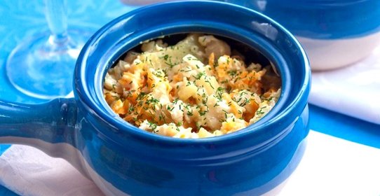 Горшочки с рыбой и картофелем