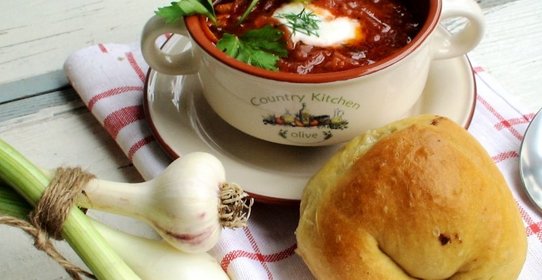 Борщ, томленный в духовке