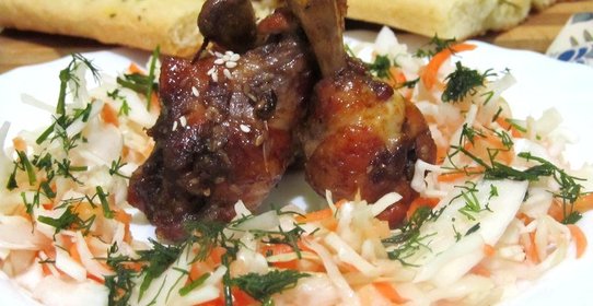 Крылышки с кунжутом