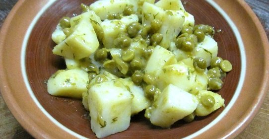 Картофель с горошком