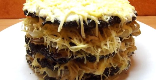 Печеночный торт с сыром