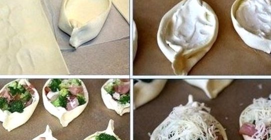 Хрустящие мини-пиццы с беконом и брокколи